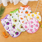 Pet Vest for Dogs and Cats – Cartoon Fruit Print Polyester Apparel