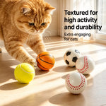 Cat Sports Ball Toys, 6 cm Latex Balls for Playtime