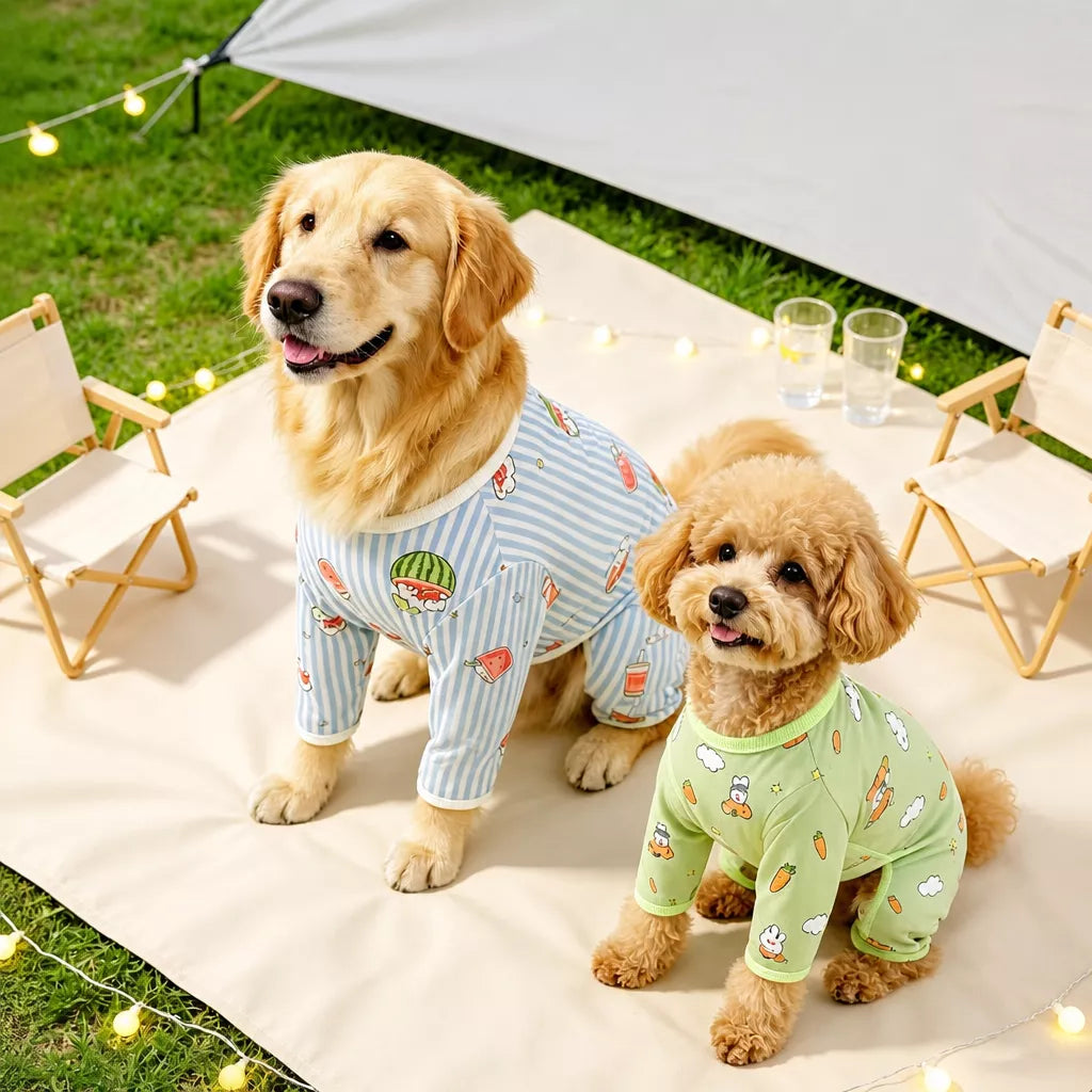 Four-Leg Dog Shirt with Cartoon Print
