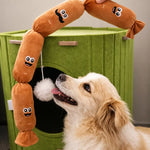 4-Section Squeaky Sausage Dog Toy