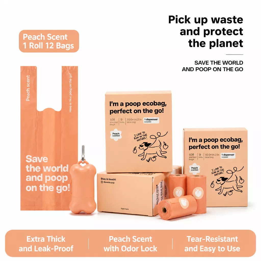 Portable Pet Waste Bag Dispenser for Dog Walks