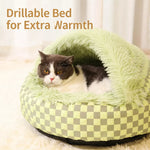Semi-Enclosed Pet Bed for Cats and Small Dogs