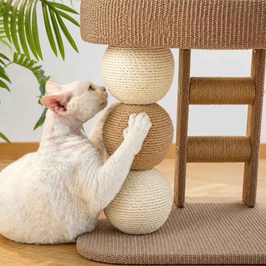 Compact Cat Tree with Sisal Scratching Post and Resting Bed