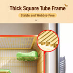 Large Multi-Tier Indoor Cat Enclosure with Litter Box