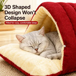 Semi-Enclosed EPE Foam Pet Bed for Cats and Small Dogs
