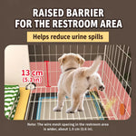 Small Dog Crate with Separate Rest and Potty Areas