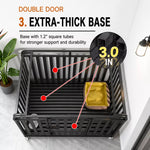 Metal Dog Crate with Waste Tray for Small to Large Dogs