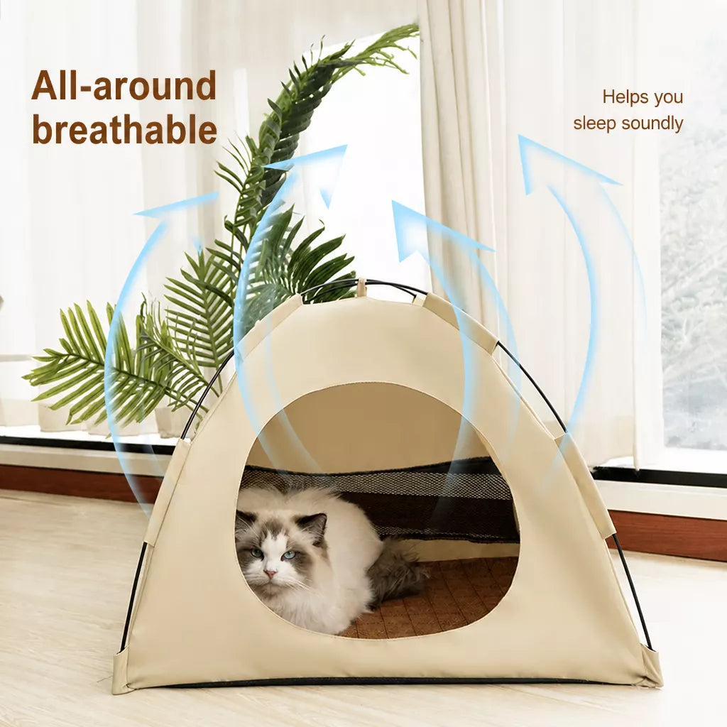 Enclosed Pet Tent Bed with Ventilated Design