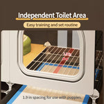 Dog Crate with Separate Toilet Tray