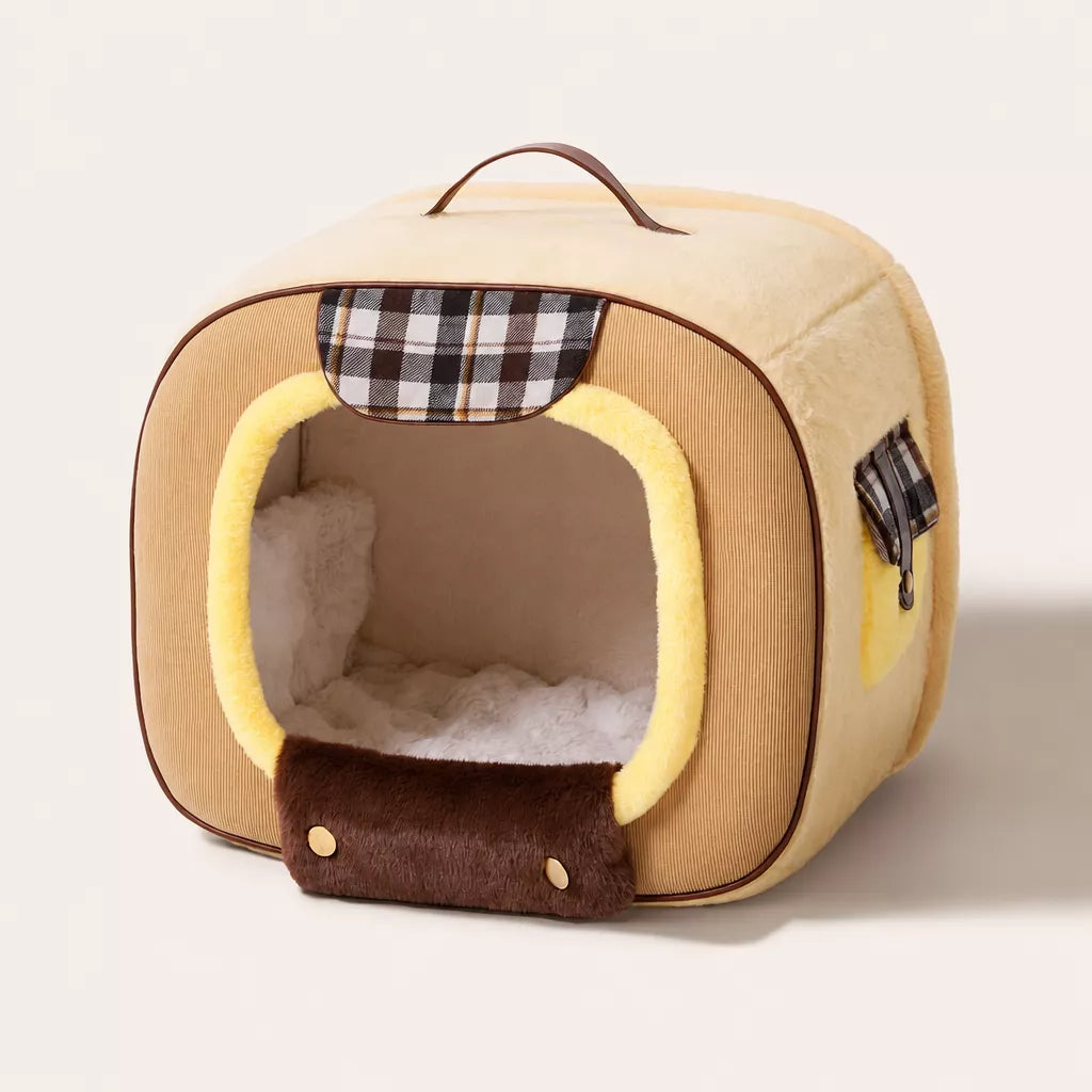 Corduroy Pet Bed with Removable Cover