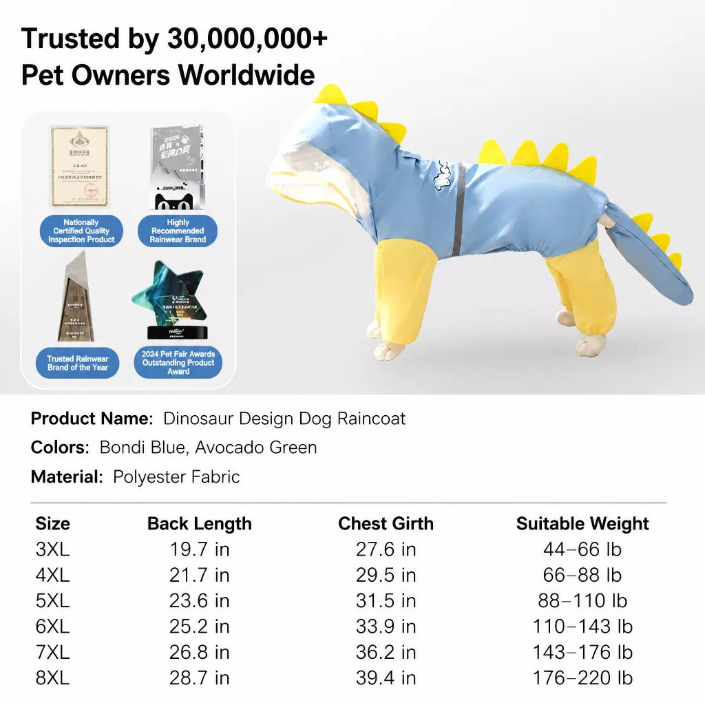Full-Coverage Waterproof Raincoat for Dogs
