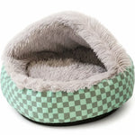Semi-Enclosed Pet Bed for Cats and Small Dogs