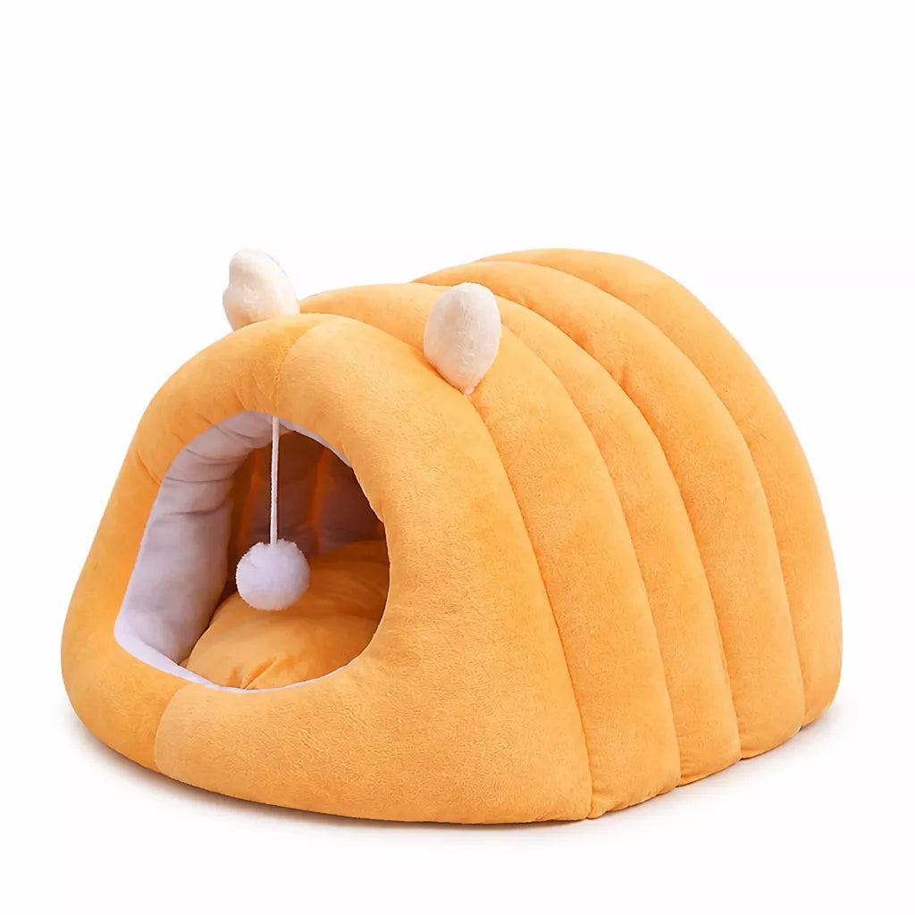 Semi-Enclosed Cat Bed with Tunnel