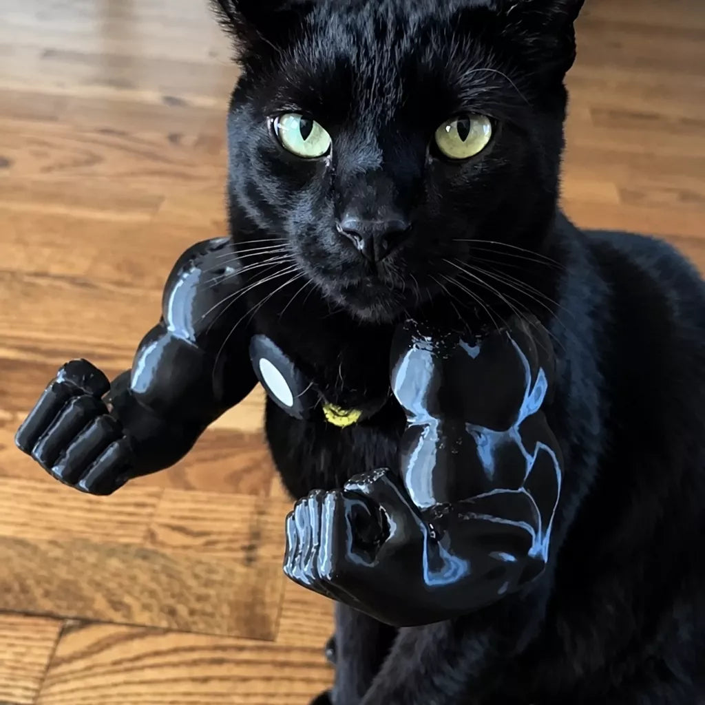 3D-Printed Muscular Arm Pet Neck Accessory