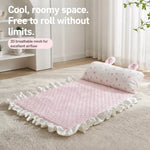 Cotton-Linen Pet Mat with Bunny-Ear Pillow for Cats and Dogs