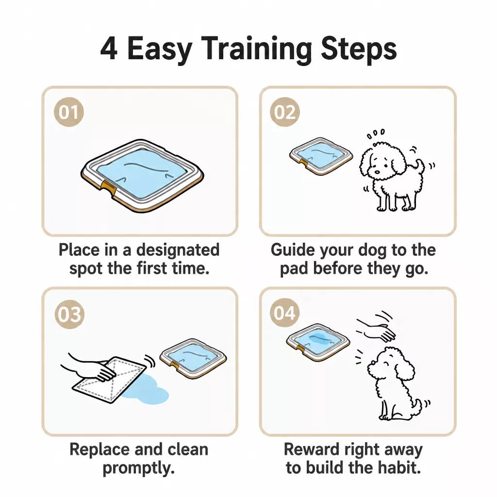 Plastic Dog Potty Tray with Grid for Small to Large Dogs