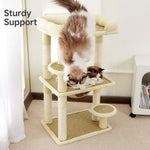 Space-Themed Cat Tree with Hideaway and Perch