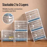 Reinforced Stackable Indoor Dog Crate with Toilet Tray