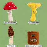 Corduroy Mushroom Treat-Hiding Dog Toy