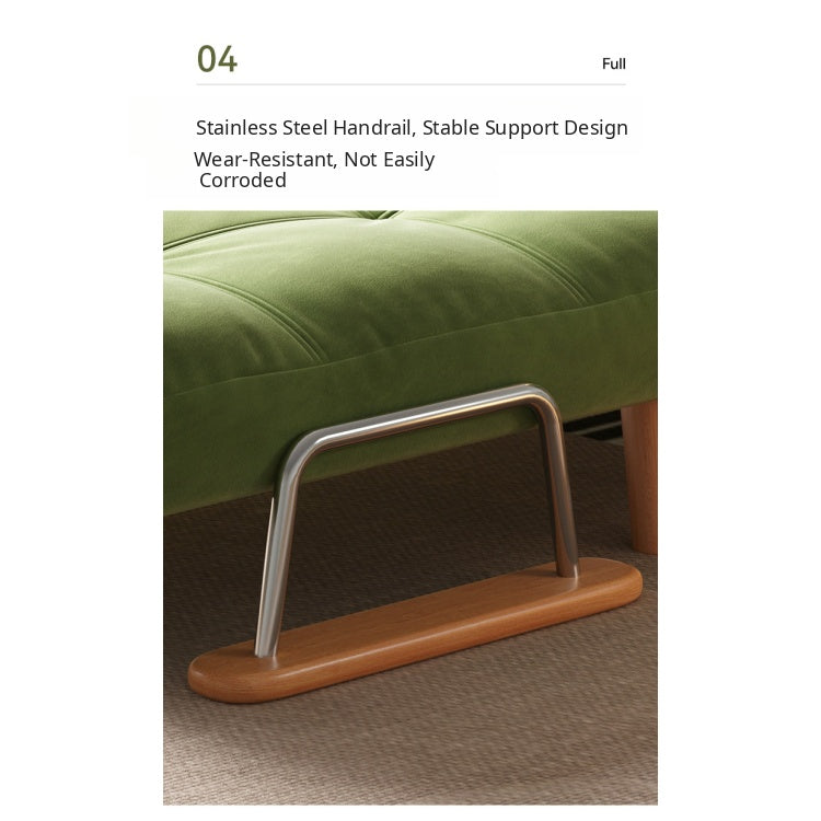 Fold-Out Sofa Bed with Scratch-Resistant Fabric and Solid Wood Legs mgj-0212-green