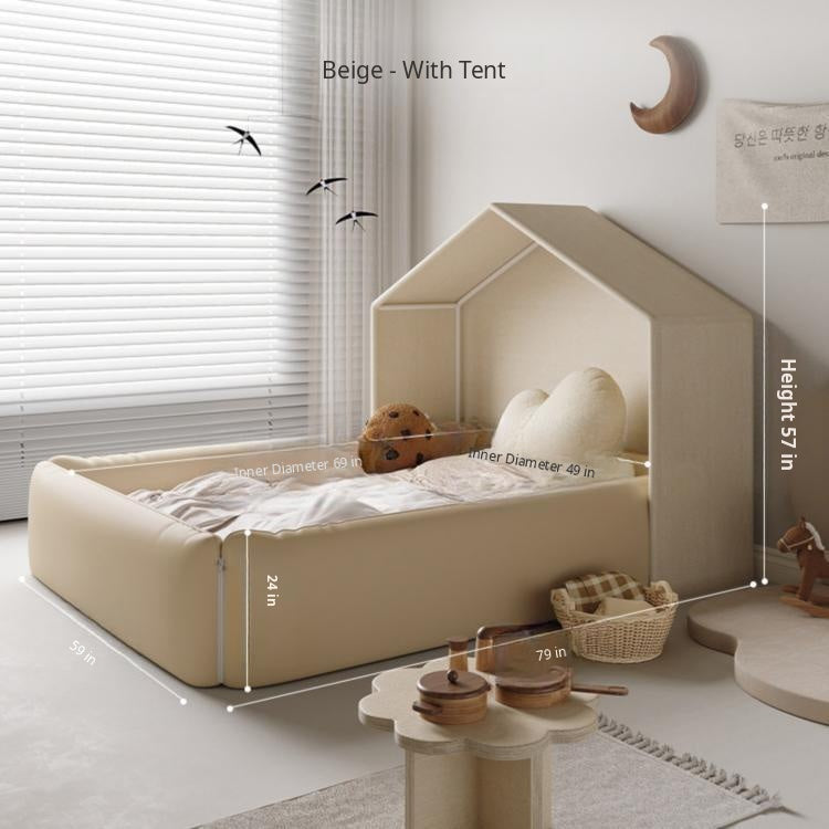 Modular Bed Rail Fence with Mattress & Tent, Anti-Collision Tent Bed Guard for Babies, Kids & Adults ml-0511-2