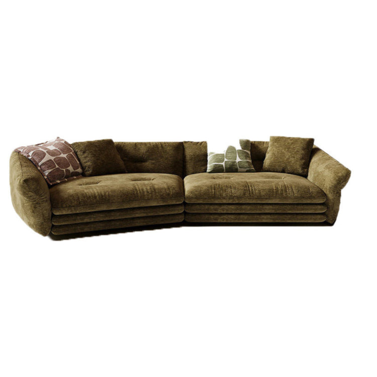Minimalist French Cream Chenille Fabric Sectional Sofa for Living Room mxza-0207-48