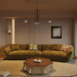 Minimalist French Cream Chenille Fabric Sectional Sofa for Living Room mxza-0207-48