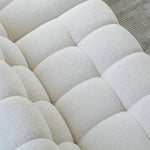 Luxury White Pine Sofa with Faux Lambswool and Down Silk Floss Comfort my-343