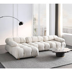 Luxurious White Pine Sofa - Elegant & Comfortable Living Room Furniture my-353