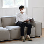 Luxury Off-White Sofa with Pine Frame & Scratch-Resistant Fabric - Ultra Plush Down Seating my-359