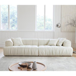 Luxurious White Pine Suede Silk Sofa - Ultimate Comfort and Elegance my-363