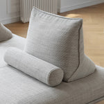 Contemporary Light Gray Sofa - Pine Wood Frame with Soft Cotton-Ramie Blend Upholstery my-364