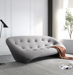 Modern Gray Shell-Inspired Sofa, Italian Minimalist Irregular Couch for Living Room my-370