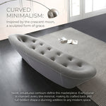 Modern Gray Shell-Inspired Sofa, Italian Minimalist Irregular Couch for Living Room my-370