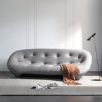 Modern Gray Shell-Inspired Sofa, Italian Minimalist Irregular Couch for Living Room my-370