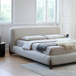 Elegant Bed Frame in White Pine & Ash Wood - Premium Quality and Craftsmanship my-375