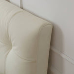 Stylish Bed Frame with Light Brown Pine and Leather Finish my-376