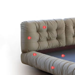 Luxurious Gray Pine Suede Down Bed for Ultimate Comfortmy-377