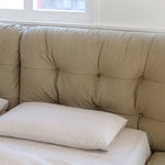 Luxurious Gray Pine Suede Down Bed for Ultimate Comfortmy-377