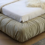 Luxurious Gray Pine Suede Down Bed for Ultimate Comfortmy-377