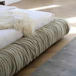 Luxurious Gray Pine Suede Down Bed for Ultimate Comfortmy-377