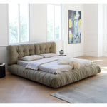 Luxurious Gray Pine Suede Down Bed for Ultimate Comfortmy-377