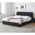 Luxurious White Pine Bed with Faux Lambswool and Silk Floss Comfort my-378