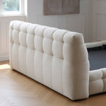 Luxurious White Pine Bed with Faux Lambswool and Silk Floss Comfort my-378