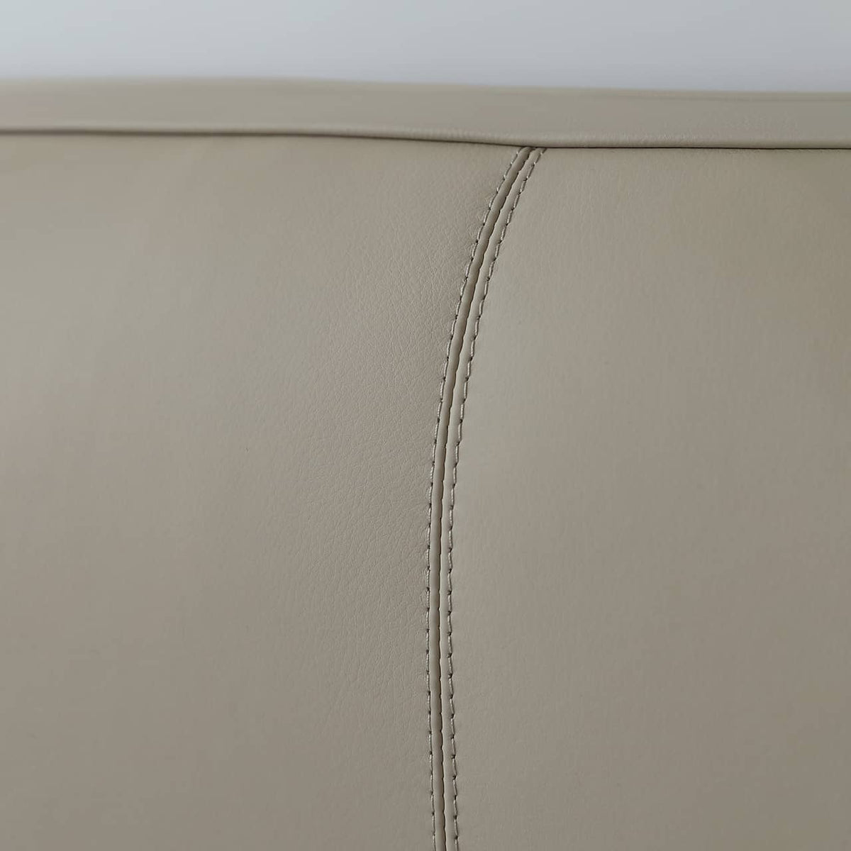 Luxurious Gray Pine Bed with Leather Upholstery and Silky Floss Finish my-379