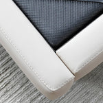 Luxurious Off-White Pine Bed with Premium Leather and Down Upholstery my-380