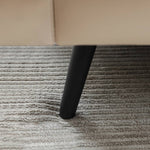 Luxurious Off-White Pine Bed with Premium Leather and Down Upholstery my-380