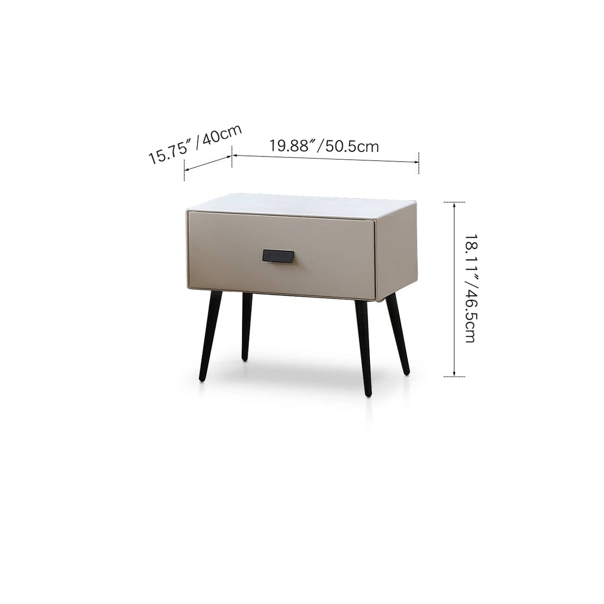Luxurious Off-White Pine Bed with Premium Leather and Down Upholstery my-380
