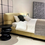 Italian Minimalist Upholstered Fabric Bed, Modern Luxury Soft-Back Platform Bed onl-0211-59