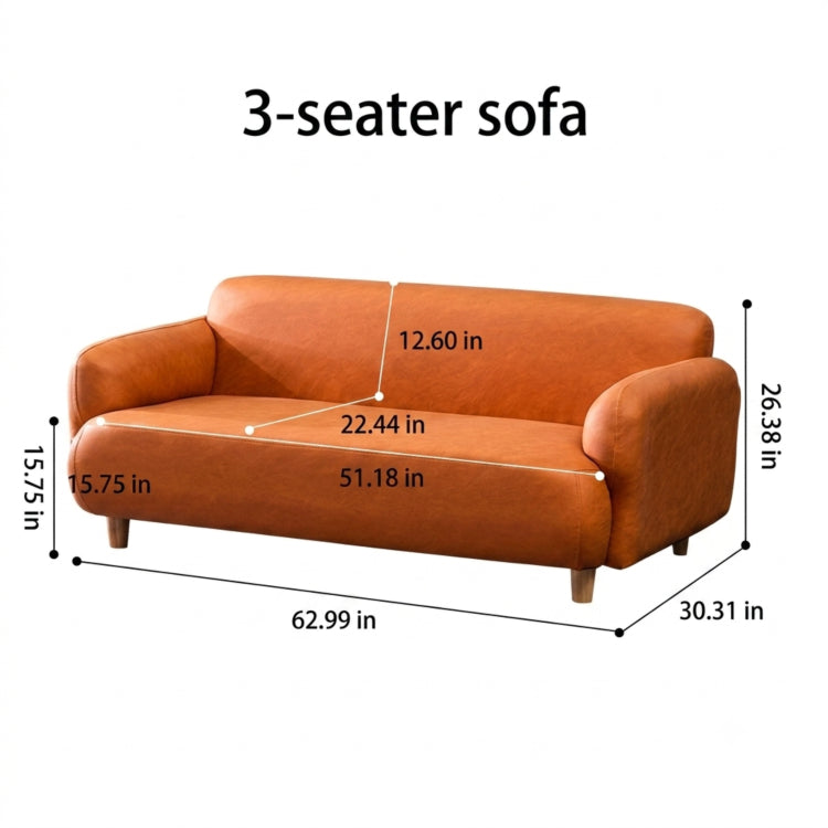 Colorful Low-Leg Tech Fabric Sofa, 2/3-Seater Couch for Small Living Room qm-1